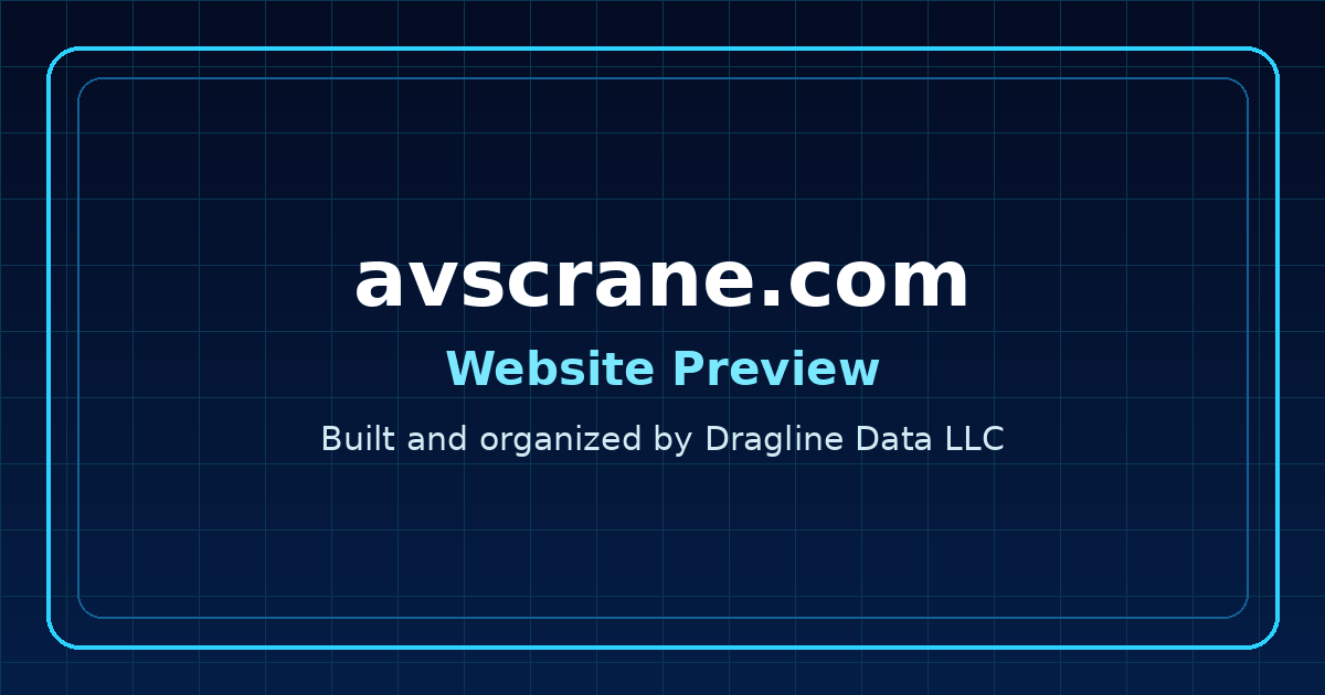 Live preview of AVSCrane.com